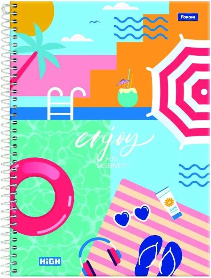 CADERNO 1X1 C.D. HIGH FEM 